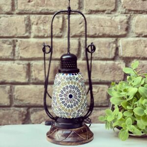 Iron Hand Carved Colorful Chimney Lantern Design