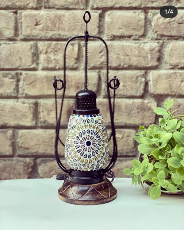 Iron Hand Carved Colorful Chimney Lantern Design